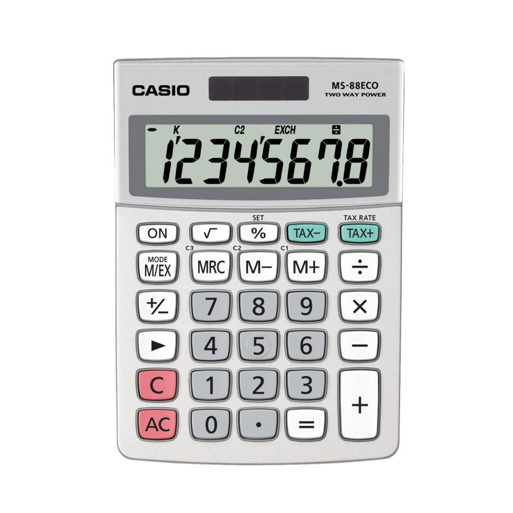 Calculatrice de bureau Casio MS-88ECO - 8 chiffres