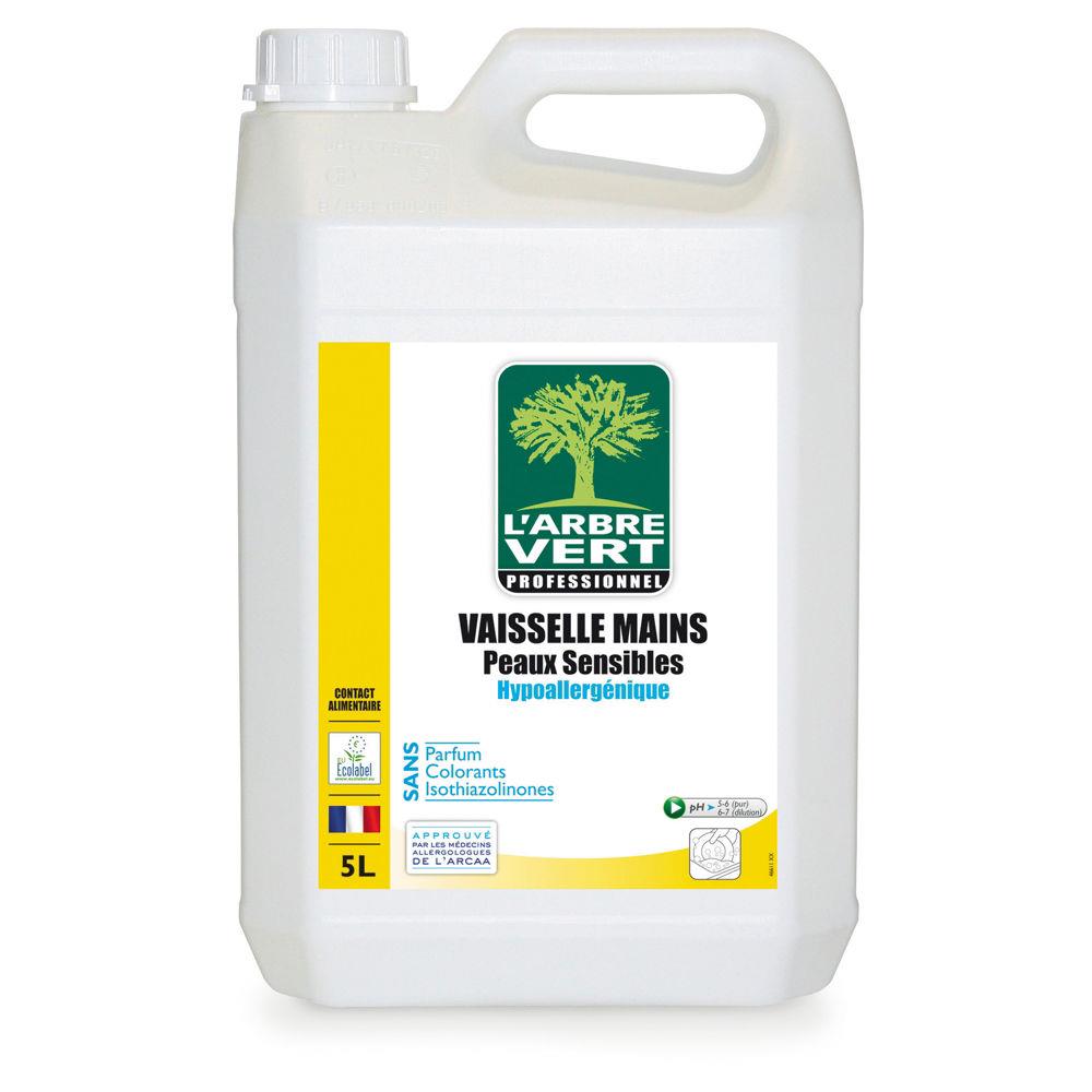 Liquide vaisselle cologique L'Arbre Vert - peaux sensibles - 5 L