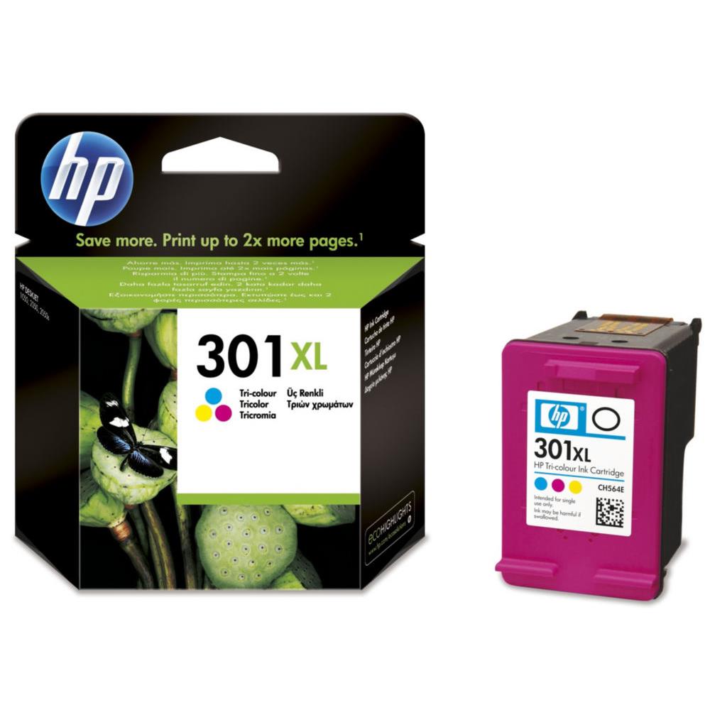 Cartouches pour imprimantes - Hp 301xl cartouche d'encre trois couleurs grande capacit authentique