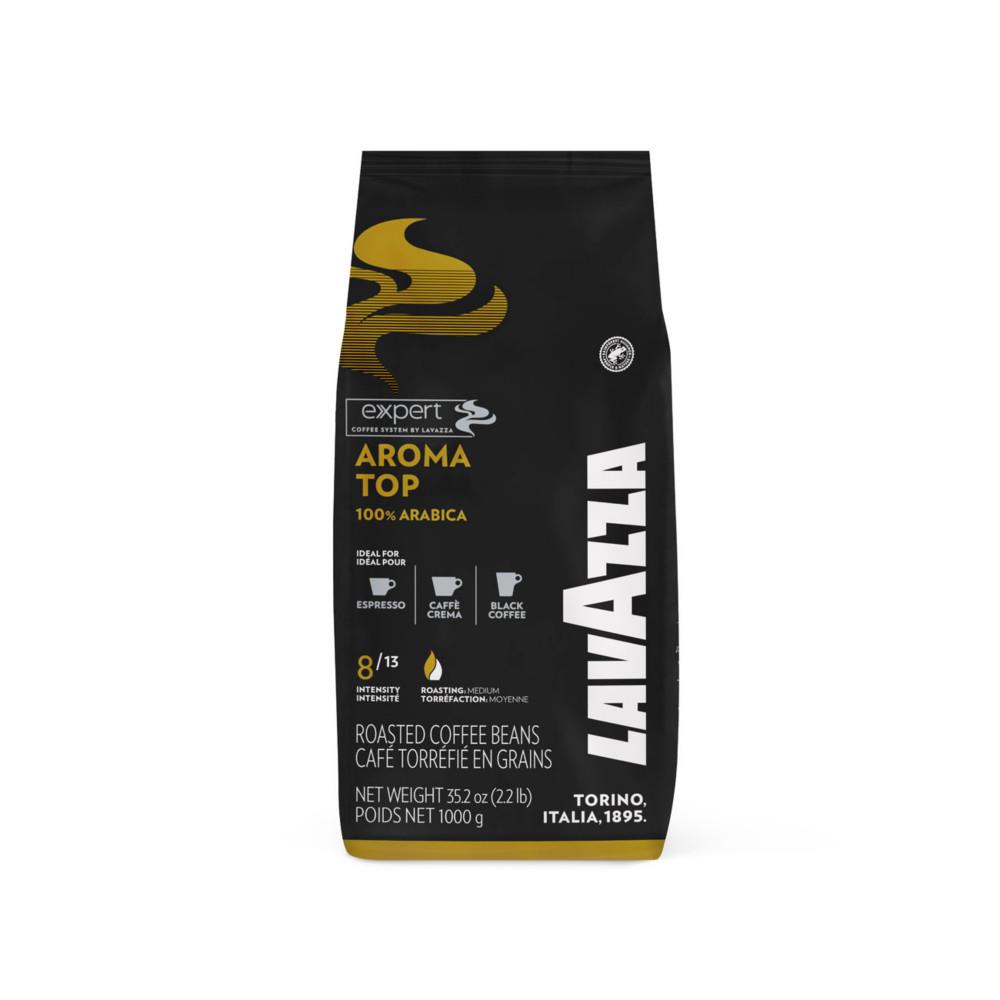 Paquet de caf� Lavazza en grains Expert Aroma Top 100% Arabica - Intensit� 8 - Paquet de 1kg