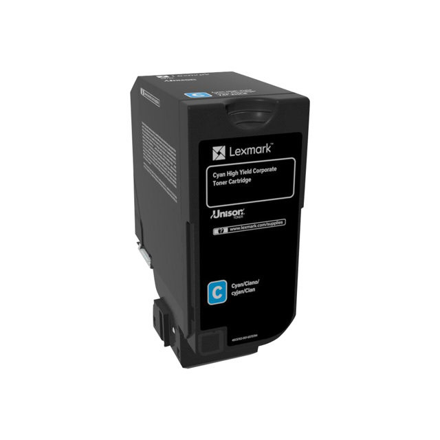 Cartouches de toner - Lexmark 74c2hce cartouche de toner 1 pice(s) original cyan