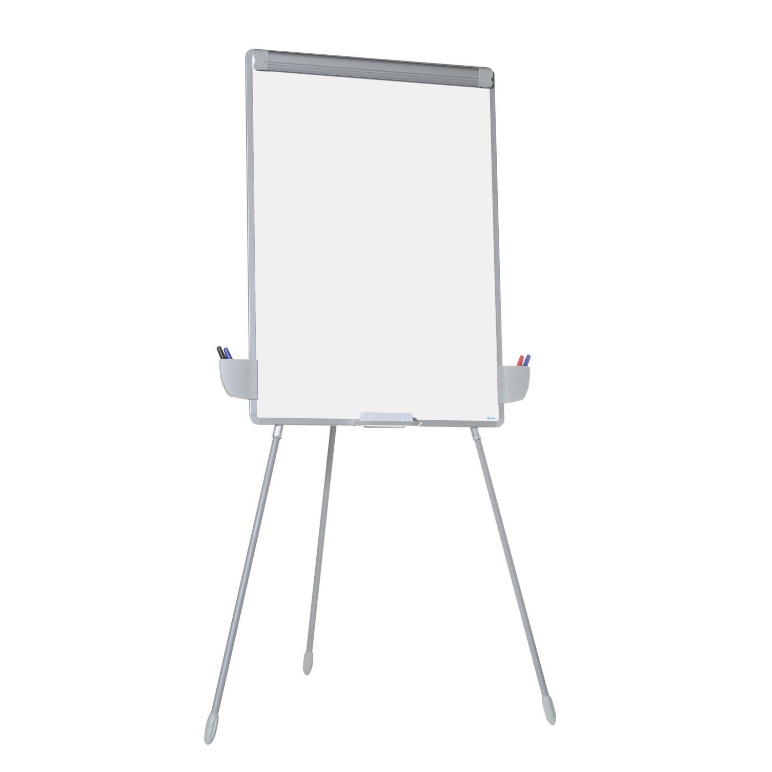 Chevalet de confrence - surface magntique laque effaable  sec - 70 x 92 cm - blanc