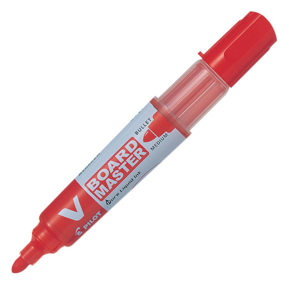 Marqueur effaable  sec Vboard Master - pointe ogive - rouge