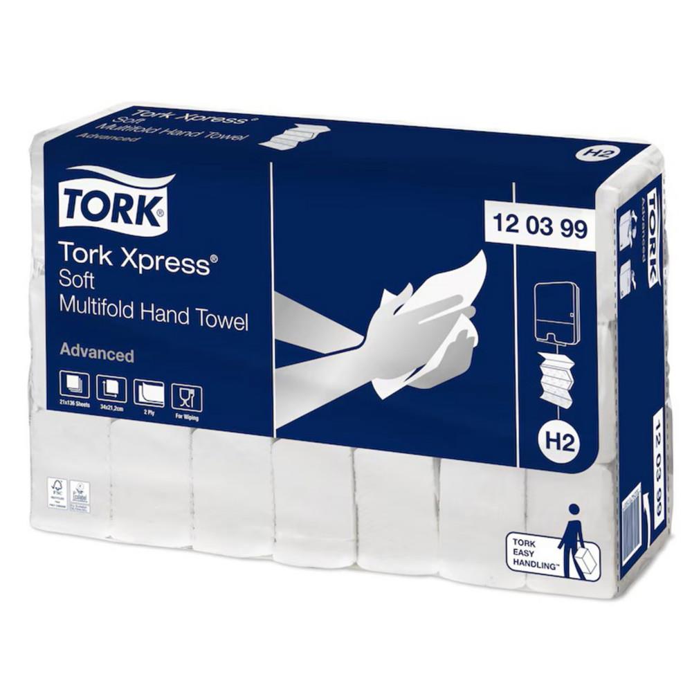 Essuie-mains plis Tork  Xpress Advanced soft - Gaufr - 2856 feuilles