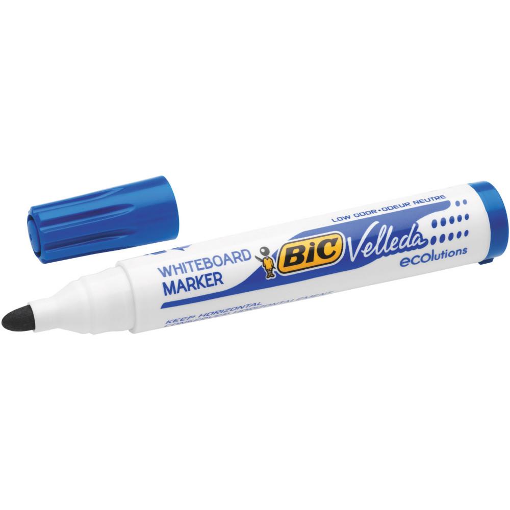 Marqueur effaable  sec Velleda 1701 - pour tableaux blancs - pointe ogive - encre  base d'alcool bleue