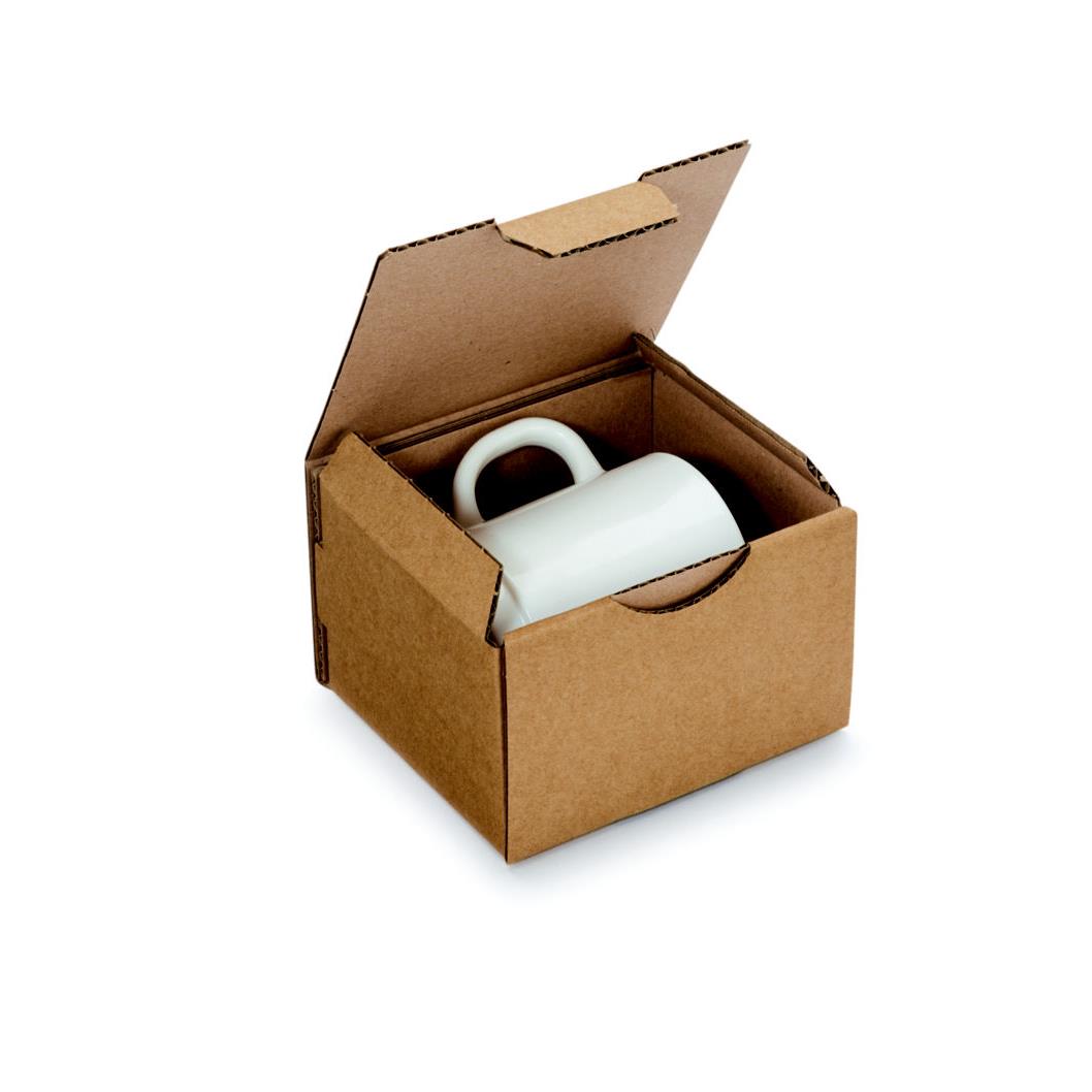Bote d'expdition brune RAJA en carton simple cannelure - L.int. 12 x l.10 x H.8 cm