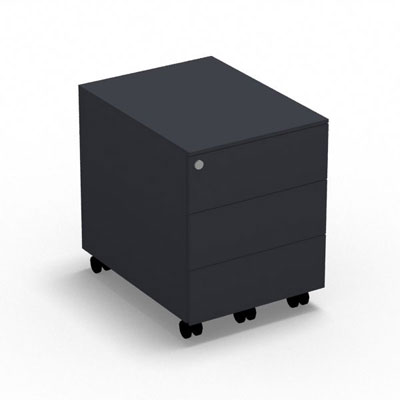 Caisson mobile mtallique 3 tiroirs - anthracite