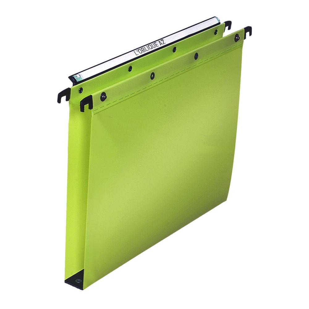 Dossier suspendu PP Ultimate pour tiroirs - en polypropylne - boutons-pression - fond U 30 mm - vert opaque