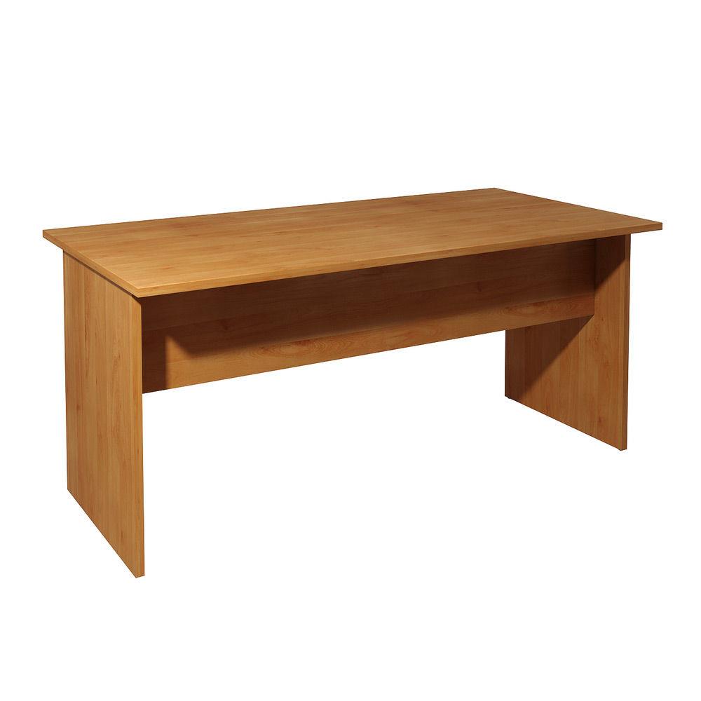 Bureau droit Pronto - L.160 x P.80 cm - plateau aulne - pieds pleins aulne