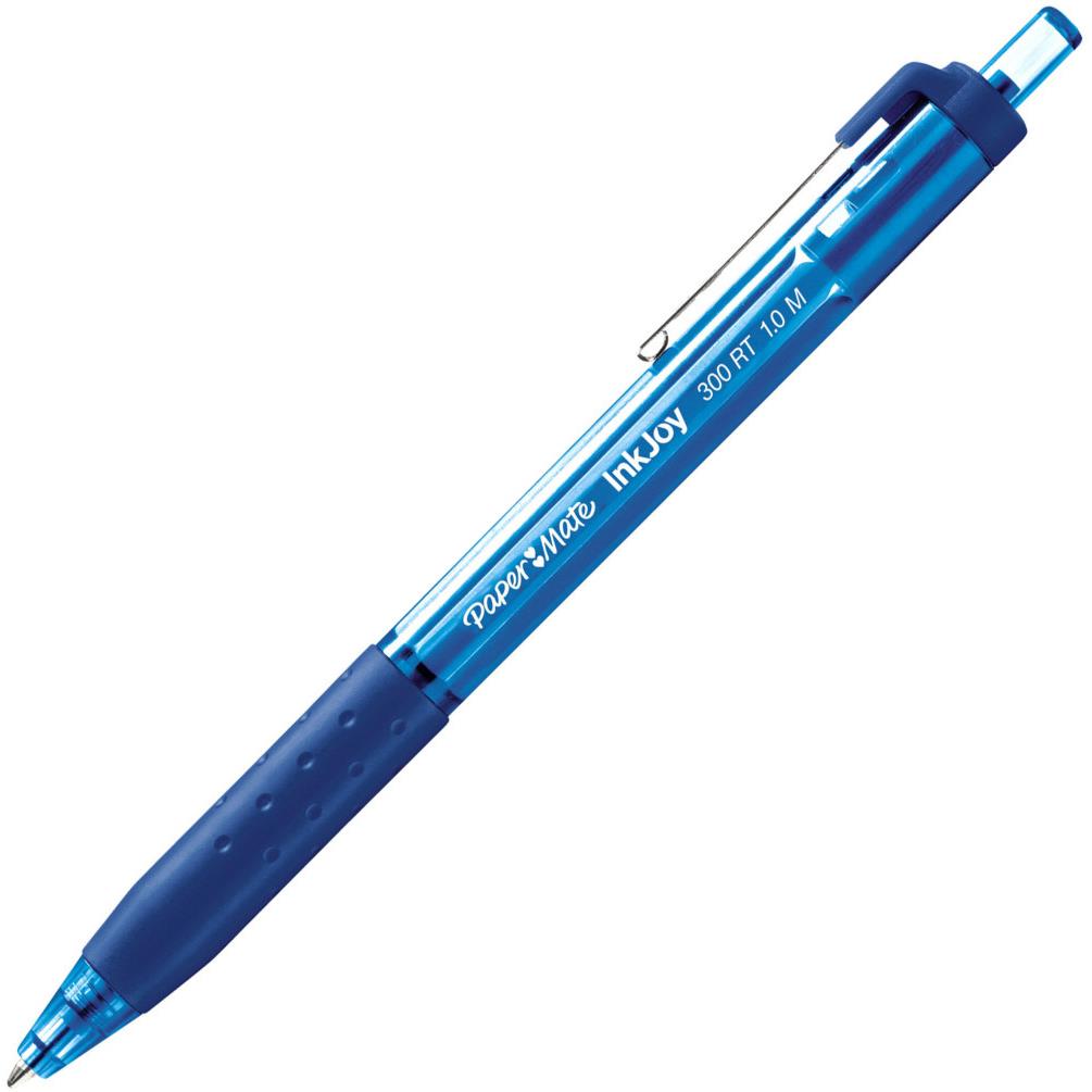 Stylo bille Papermate Inkjoy 300 - rtractable - pointe moyenne - encre bleue