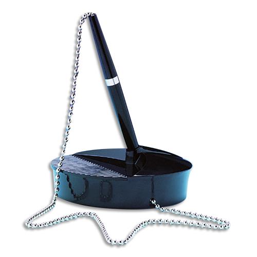 Stylo bille sur socle en ABS - coloris noir