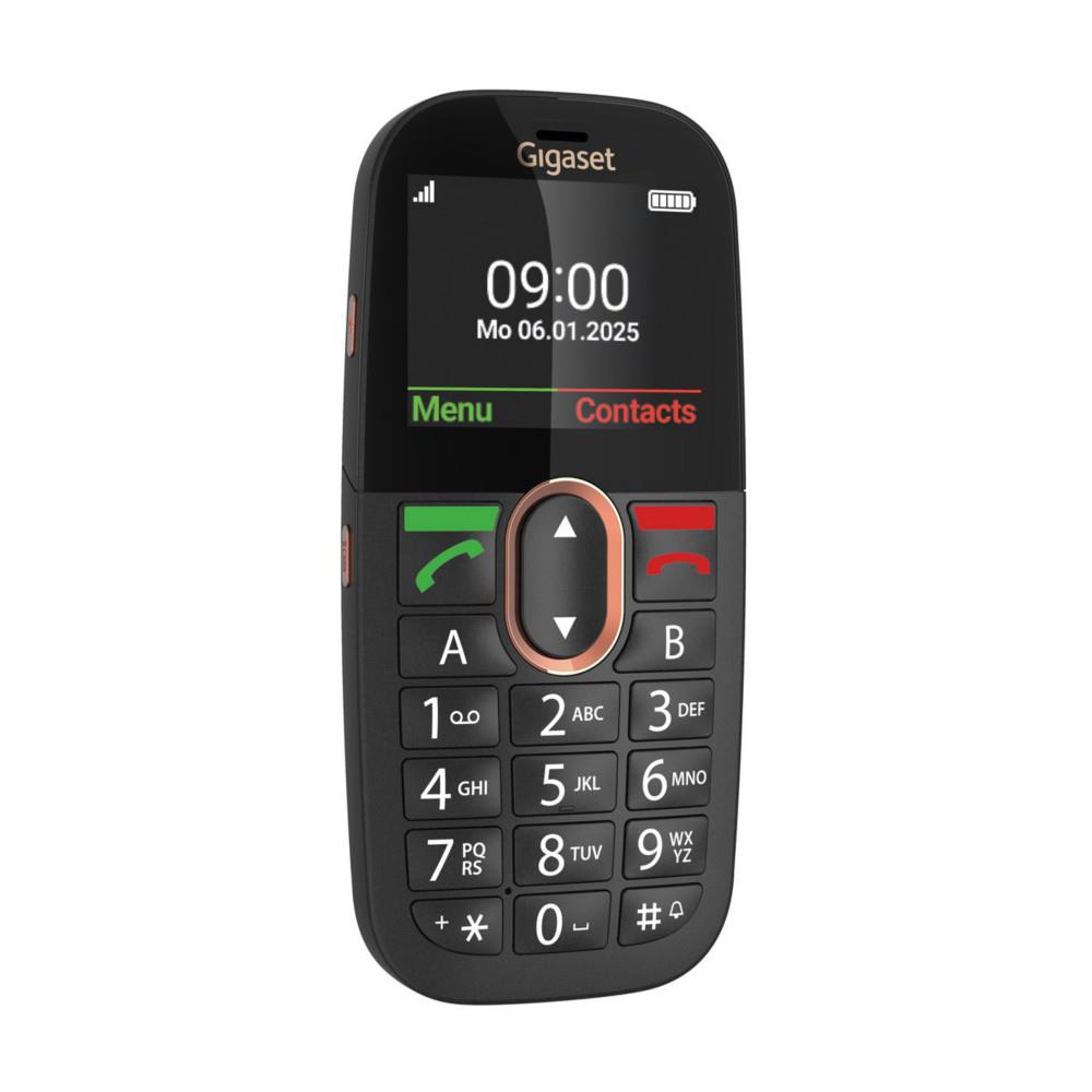 T�l�phone sans fil Gigaset GL695 4G VoLTE avec carte SIM sur socle - Ecran couleur 2,31" - Noir