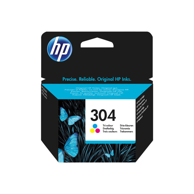 Cartouches pour imprimantes - Hp 304 cartouche d'encre trois couleurs authentique