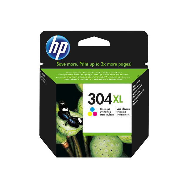 Cartouches pour imprimantes - Hp 304xl cartouche d'encre trois couleurs grande capacit authentique