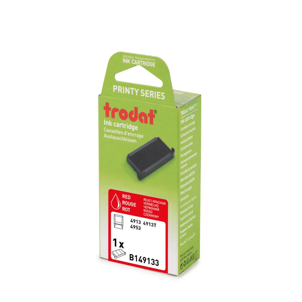 Cassette d'encre de rechange pour Tampons Trodat Printy 4913 - Rouge