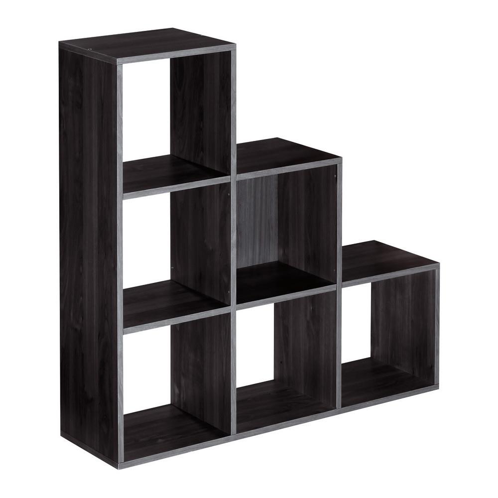 Module bibliothque multicases classique - 6 cases - noir