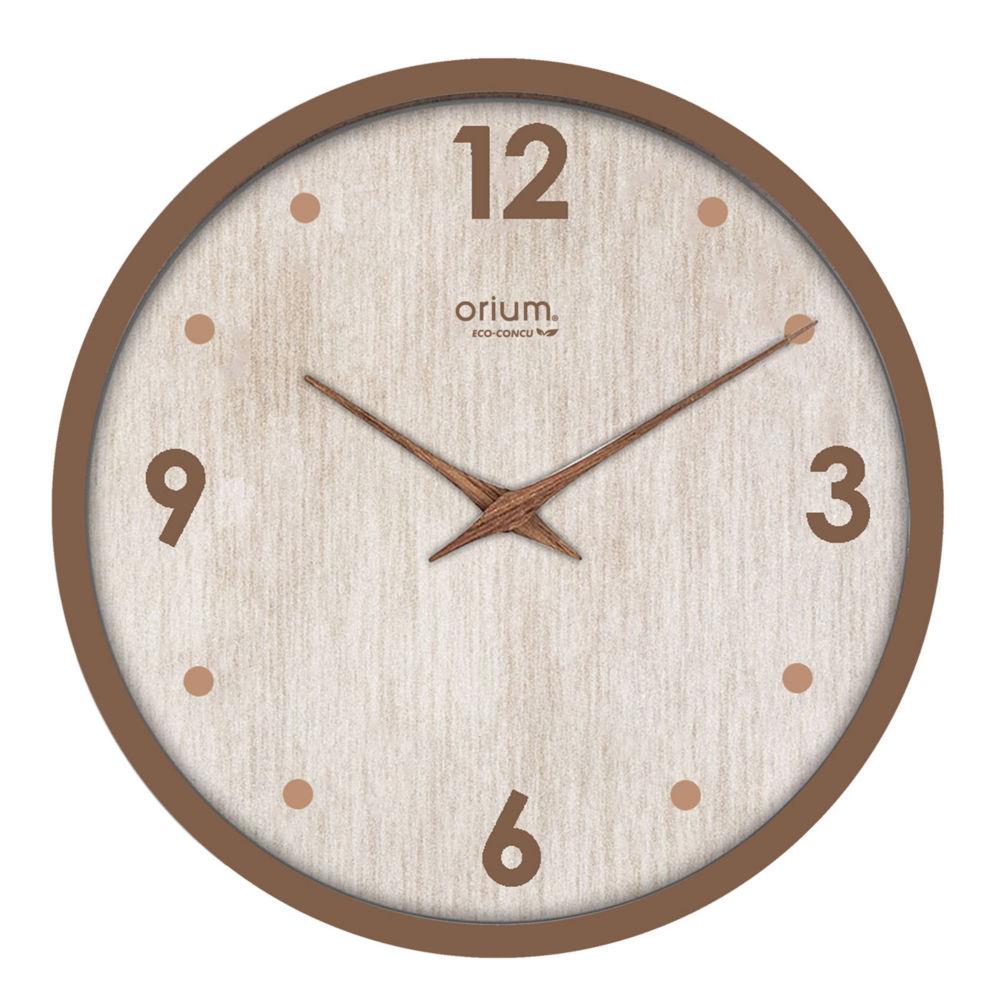 Horloge murale eco-conue Orium Naturalis silencieuse - Coloris Cappuccino
