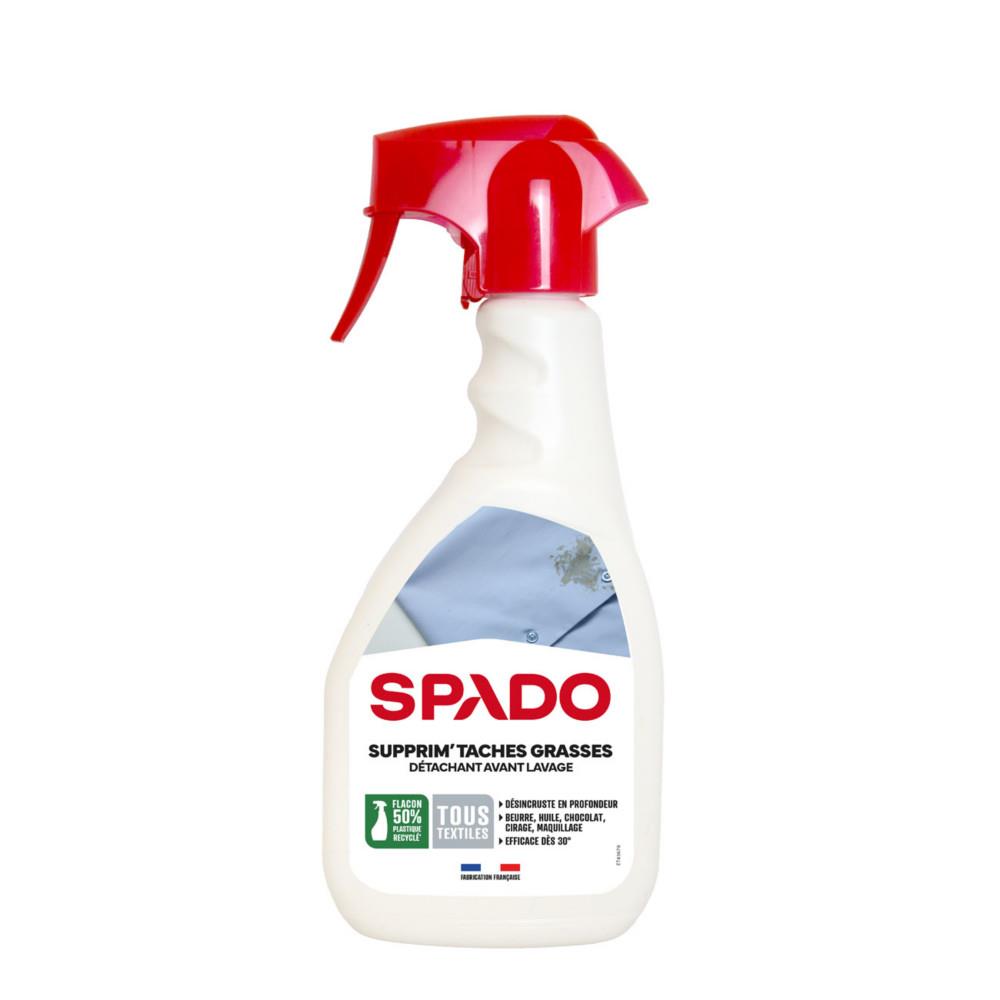 D�tachant avant Spado lavage en Spray - Supprim' taches grasses tous textiles - Pulv�risateur de 500 ml
