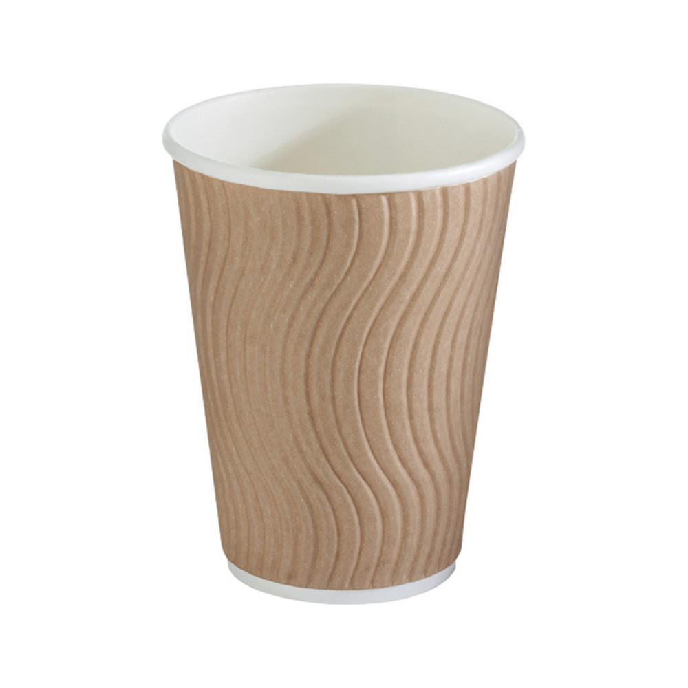 Gobelets jetables Huhtamaki pour boisson chaude 30 cl en carton kraft - Lot de 37