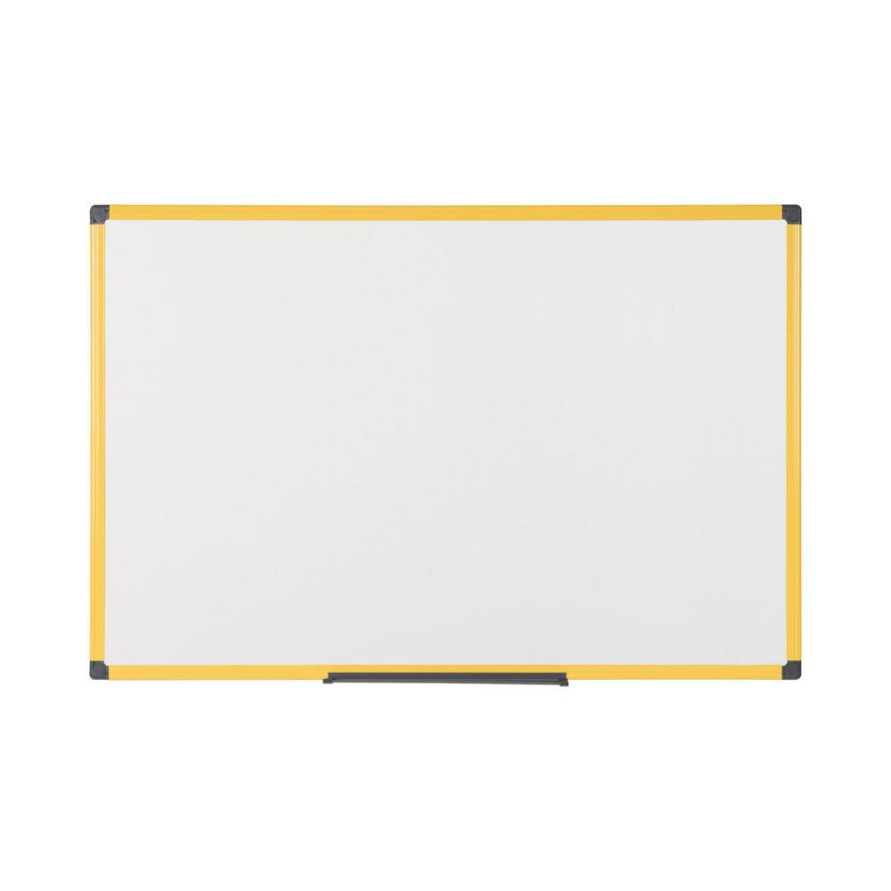 Tableau blanc maill magntique Bi-Office  Industrie 180 x 90 cm - Cadre jaune