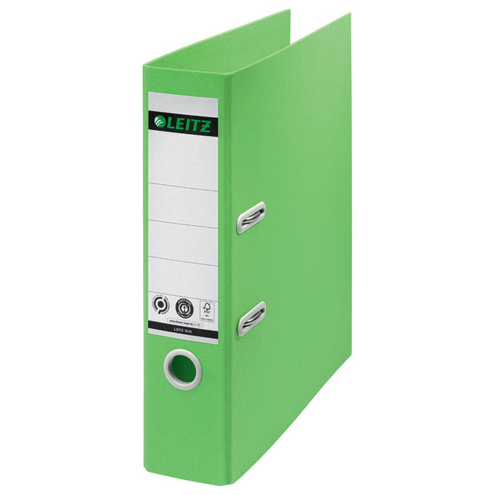 Classeur  levier A4 180 en carton 100% recycl et recyclable Leitz Recycle - Dos 8 cm - Vert