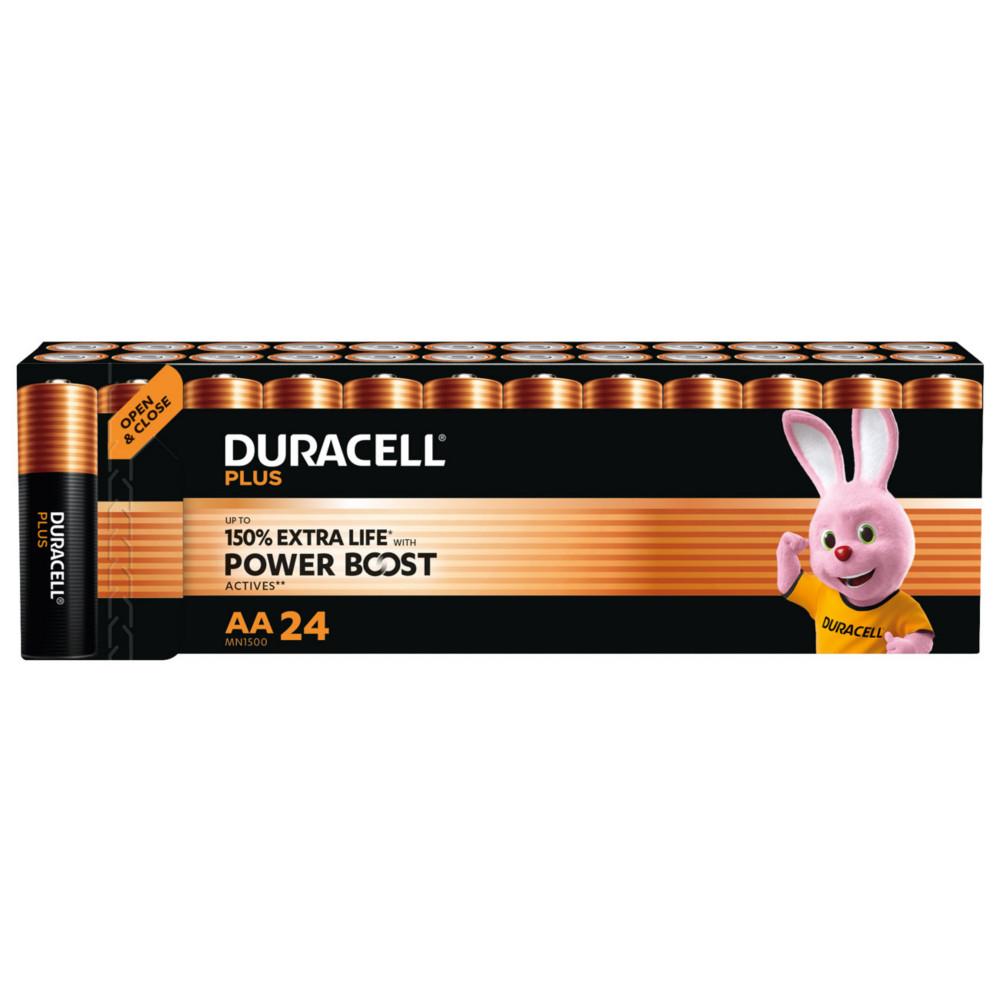 Pile alcaline Duracell AA / LR6 Plus - Lot de 24