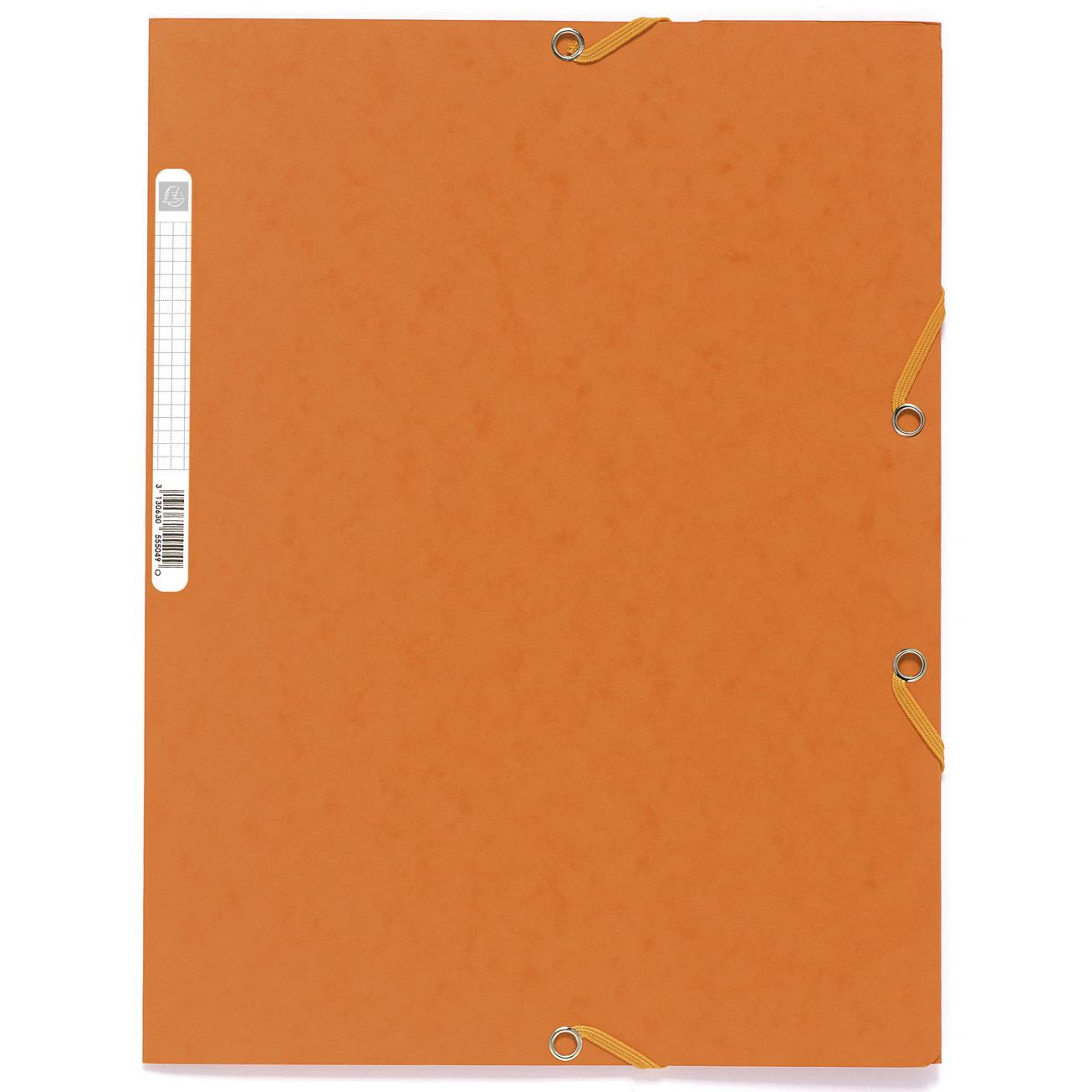 Chemise Exacompta Nature Future 3 rabats  lastique 250 feuilles A4 24 x 32 cm carton orange