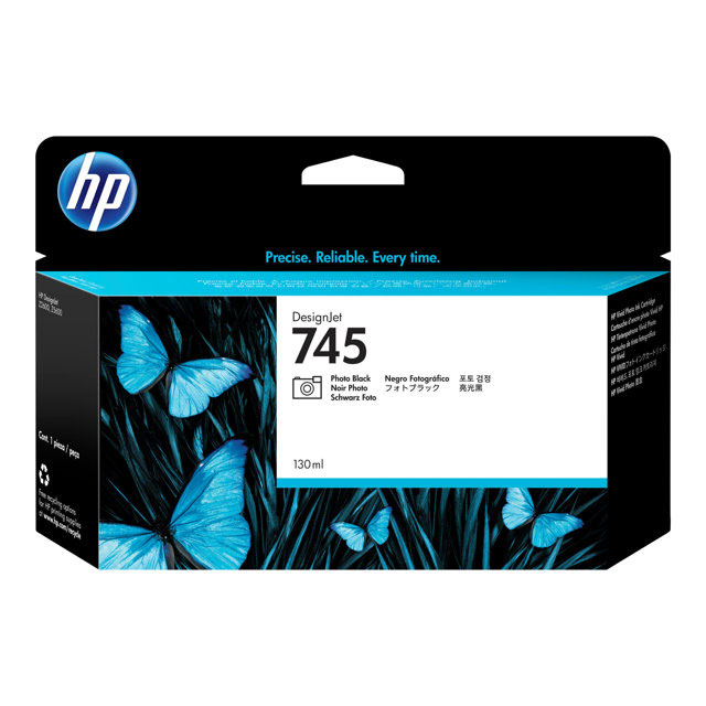 Hp cartouche d'encre designjet 745 noir photo, 130 ml