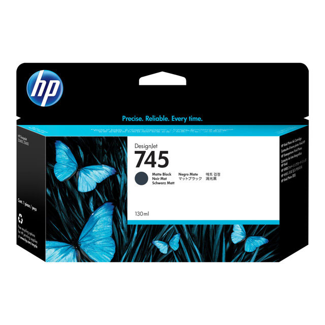 Hp cartouche d'encre designjet 745 noir mat, 130 ml