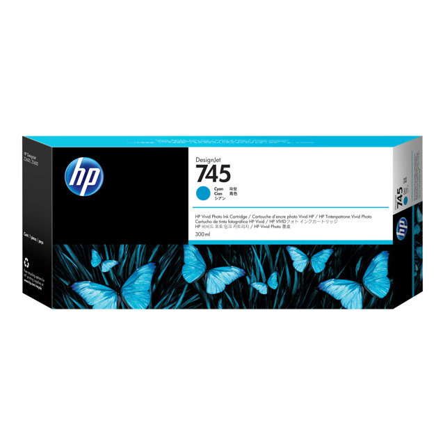 Hp cartouche d'encre designjet 745 cyan, 300 ml