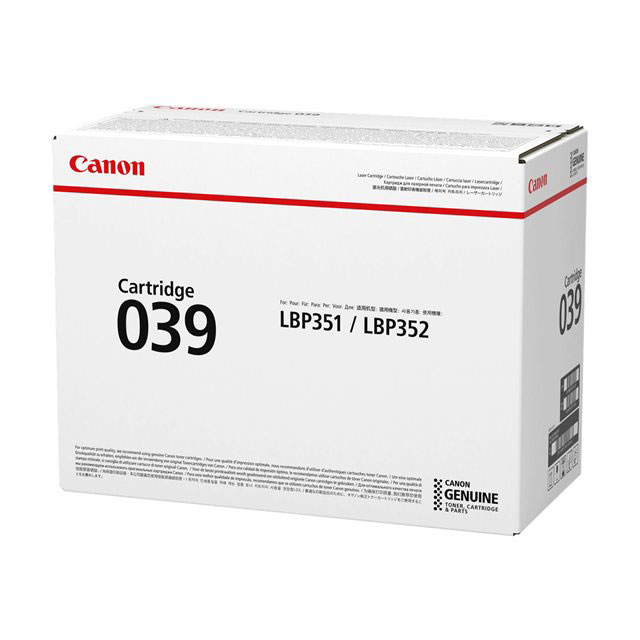 Cartouches de toner - Canon 039 cartouche de toner 1 pice(s) original noir
