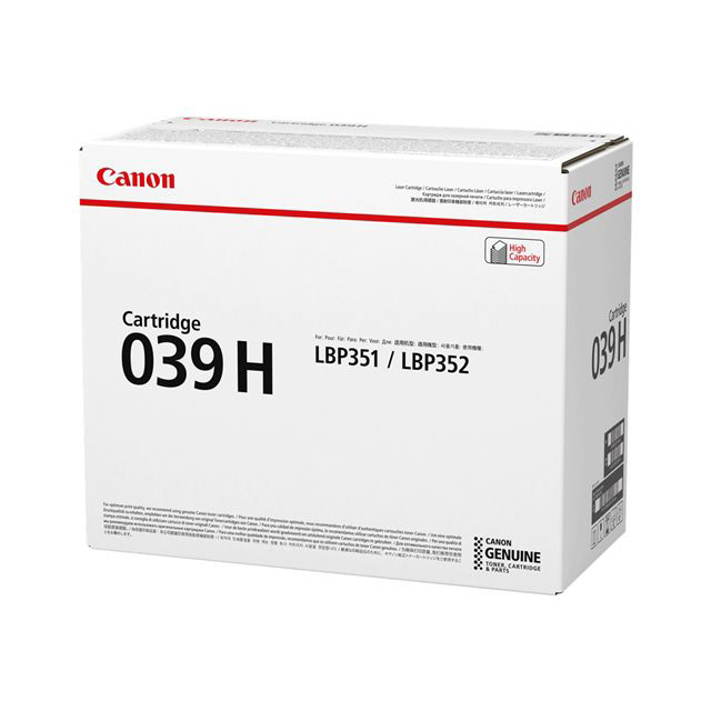 Cartouches de toner - Canon 039h cartouche de toner 1 pice(s) original noir
