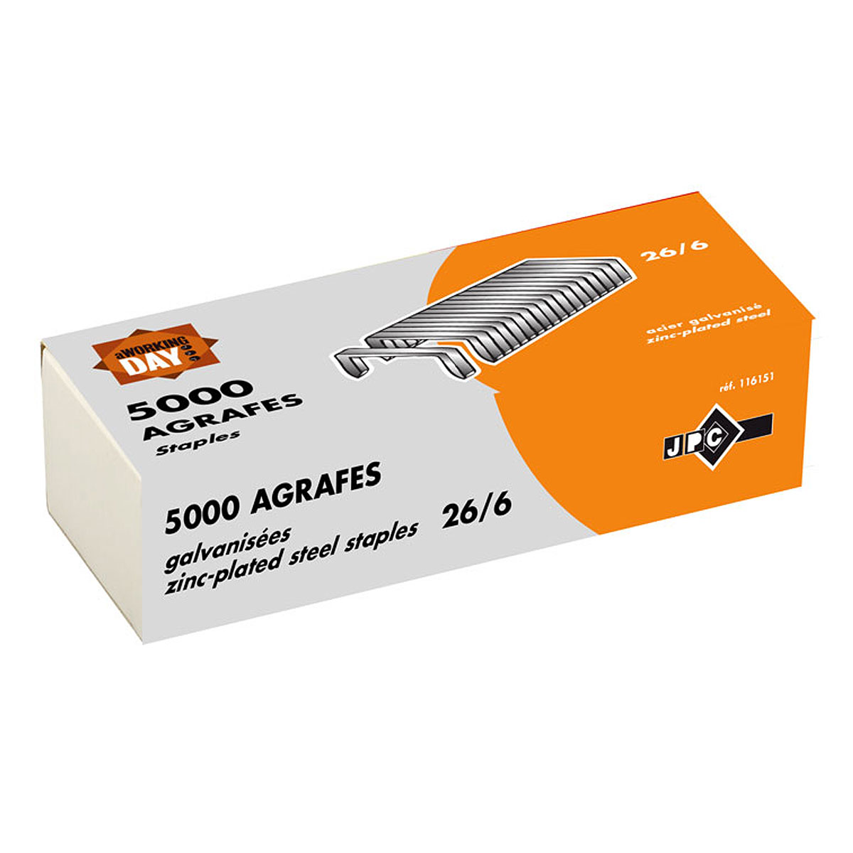 Agrafes 26/6 - galvanises - bote de 5000