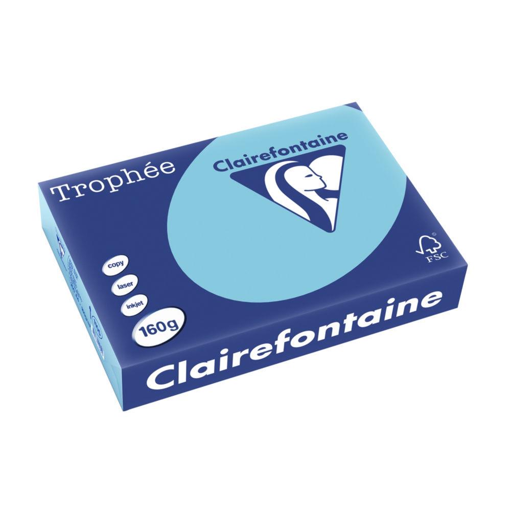 Papier Trophe -  bleu aliz - teinte vive - 160 g - A4 - ramette de 250 feuilles