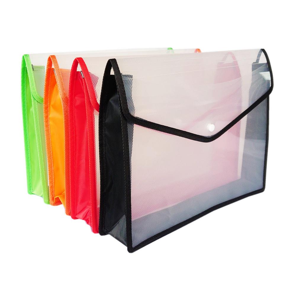 Maxi enveloppe Seco pression extensible transparente - Lot de 4 - Assortis