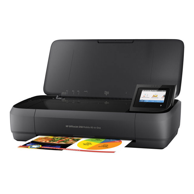 Hp officejet mobile 250 sans fil all-in-one couleur imprimante, copieur, scanner