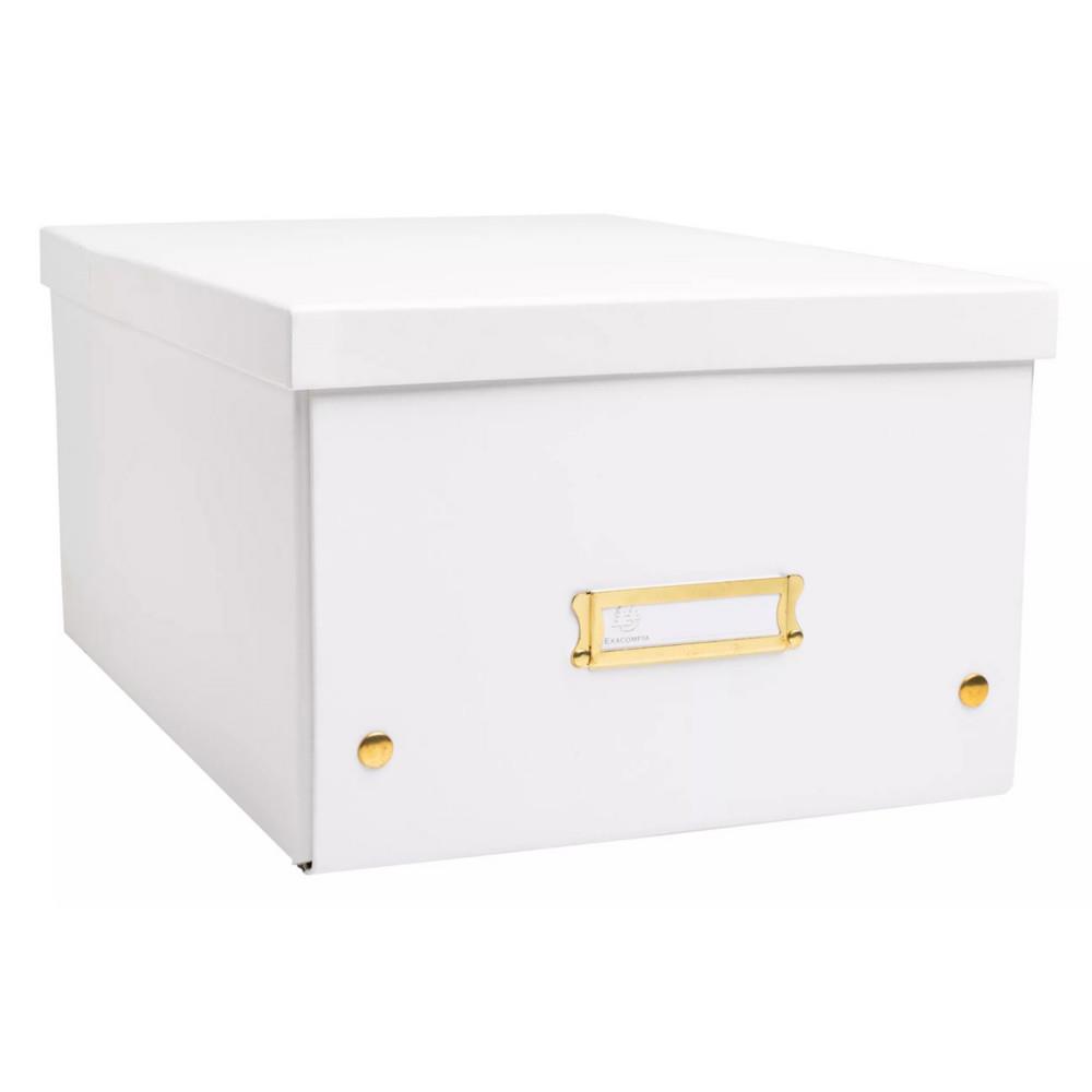 Bote de rangement  plat A4+ Exacompta NeoDeco en carton - Blanc