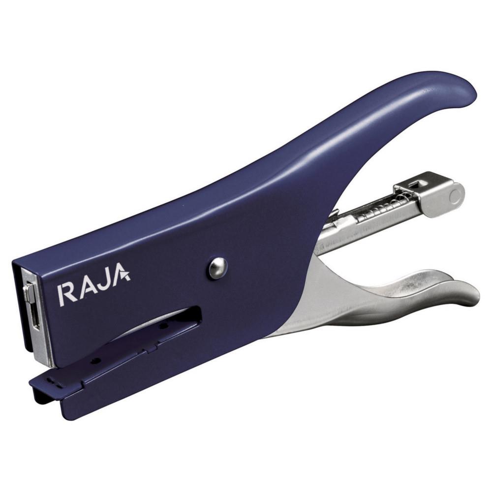 Pince Agrafeuse Mtal RAJA - Agrafes N25 - Capacit 10 feuilles - Bleu