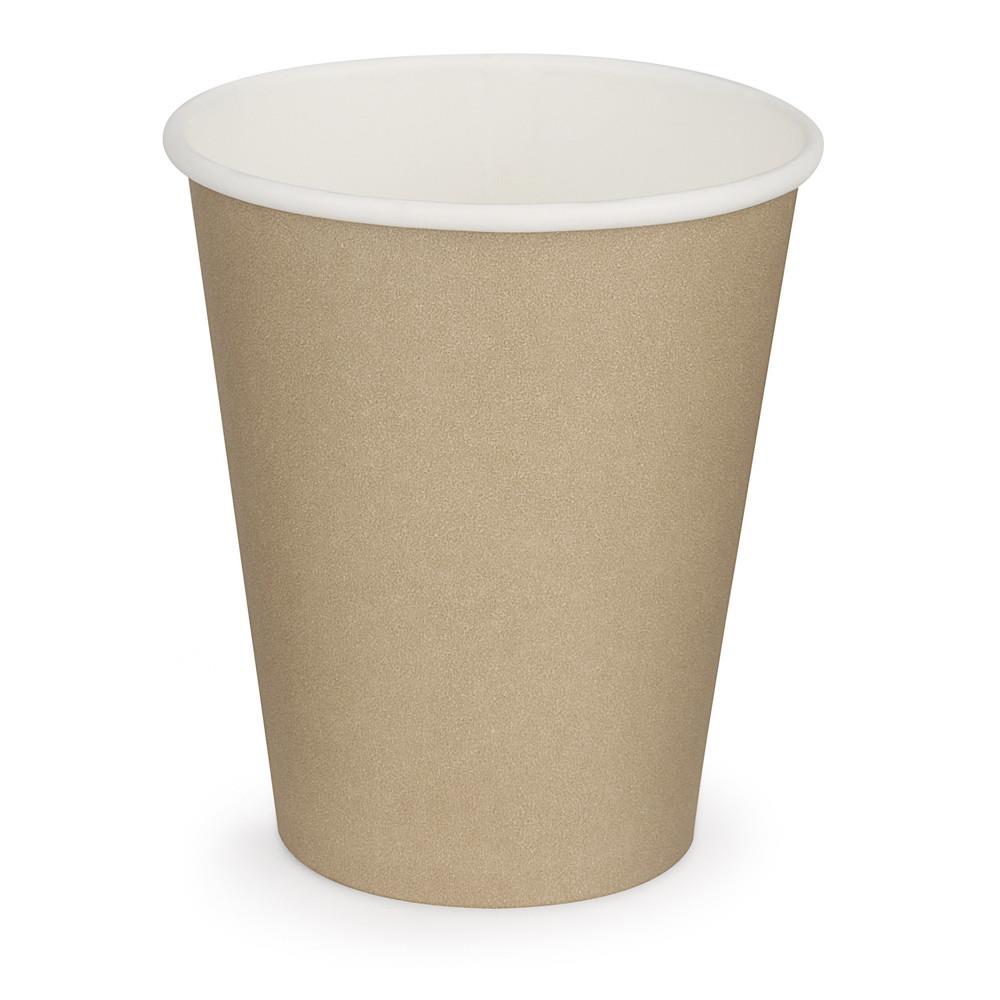 Gobelets carton jetables - 17,5cl - brun - paquet 100 units