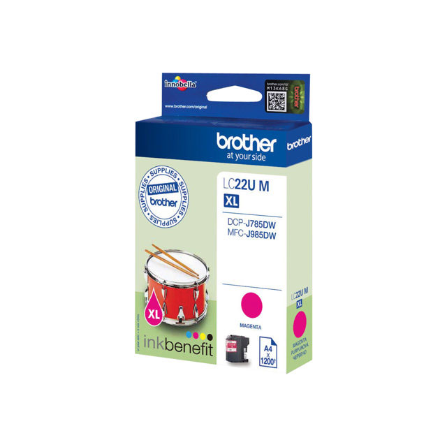 Cartouches pour imprimantes - Brother lc22um - cartouche d'encre originale  trs haut rendement - magenta
