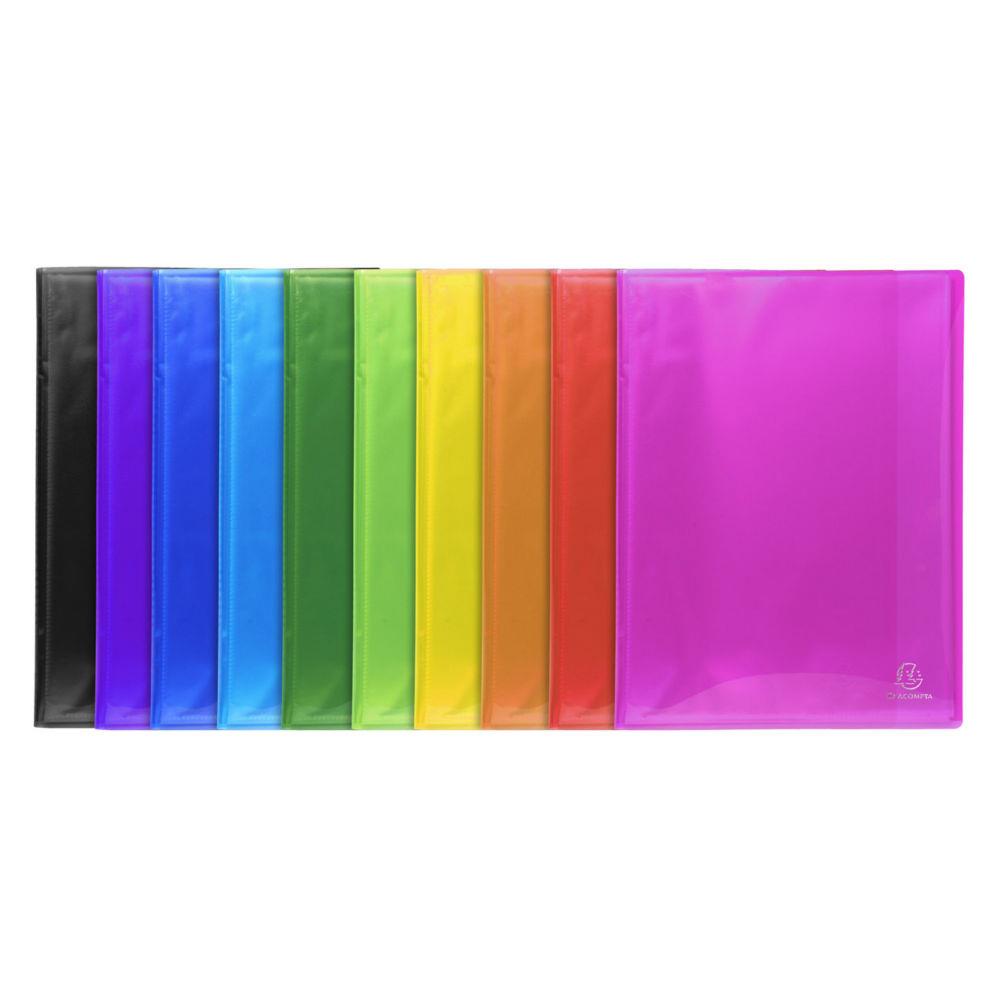 Porte vues Exacompta Iderama A4 - Polypropylne semi rigide - 30 pochettes - 60 vues - Assortis