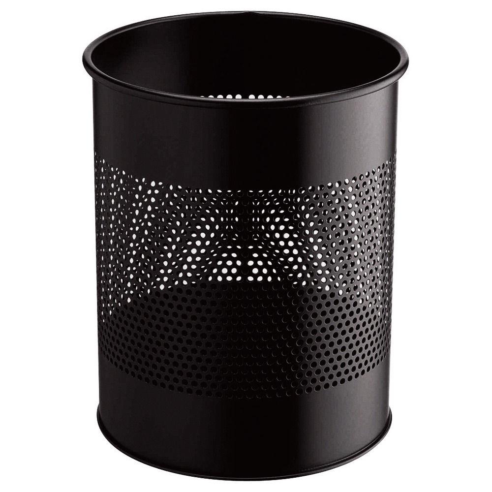 Corbeille  papier mtal ajoure - 15 litres - noir