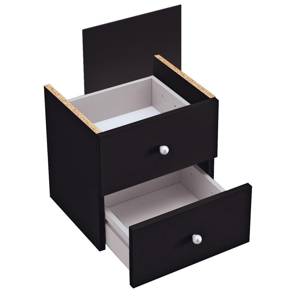 Bloc tiroirs multicases - noir - lot de 2