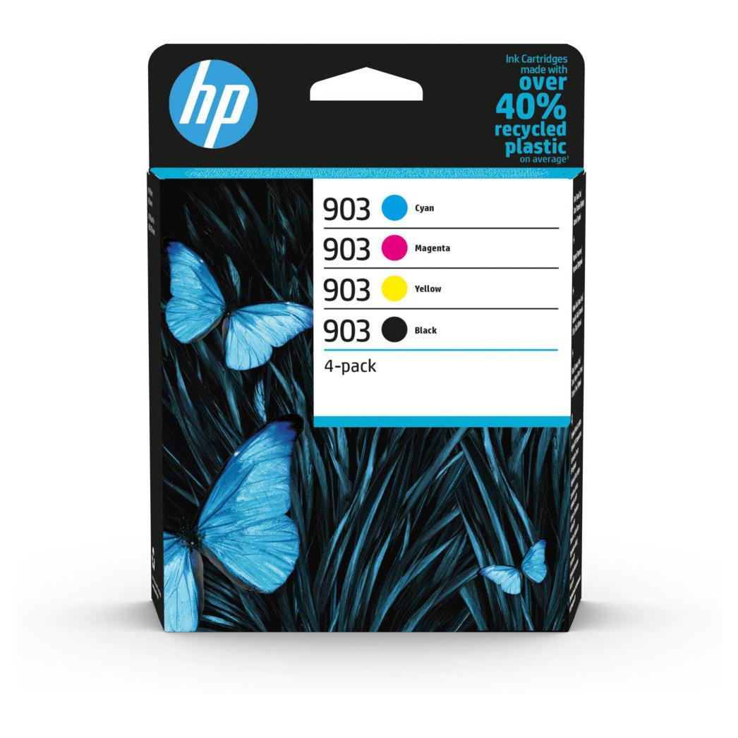 Cartouches pour imprimantes - Hp 903 pack de 4 cartouches d'encre noir/cyan/magenta/jaune authentiques
