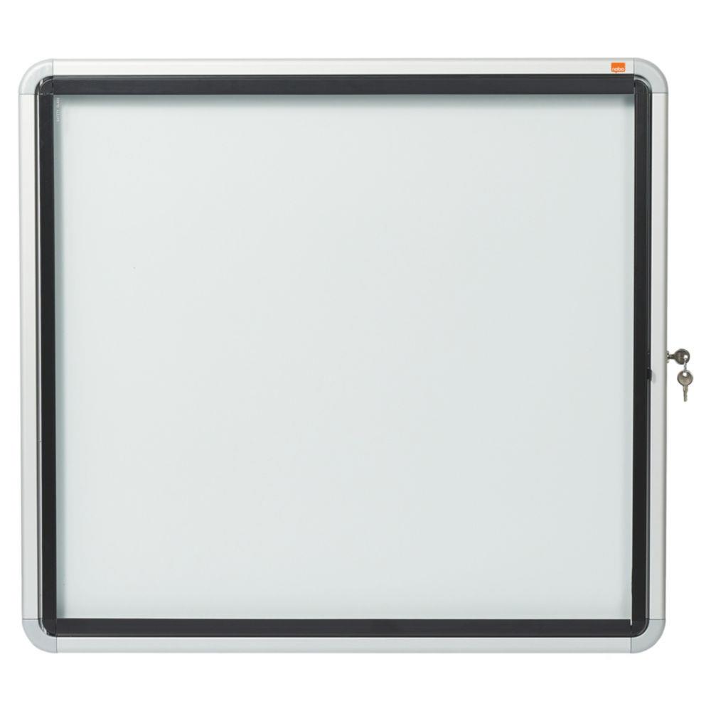 Vitrine d'extrieur Nobo porte-battante fond magntique - 6 feuilles A4 - dimensions L69 x H75,5 x P4,5 cm