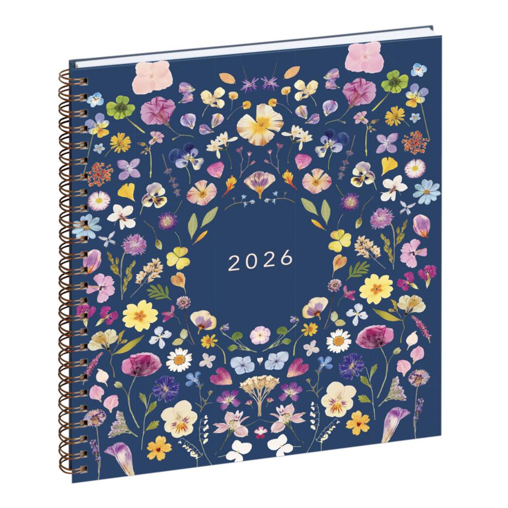 Agenda semainier recycl Exacompta Eurotime 22S Chemin des Marettes - 18,5 x 22,5 cm - Bleu - 2025