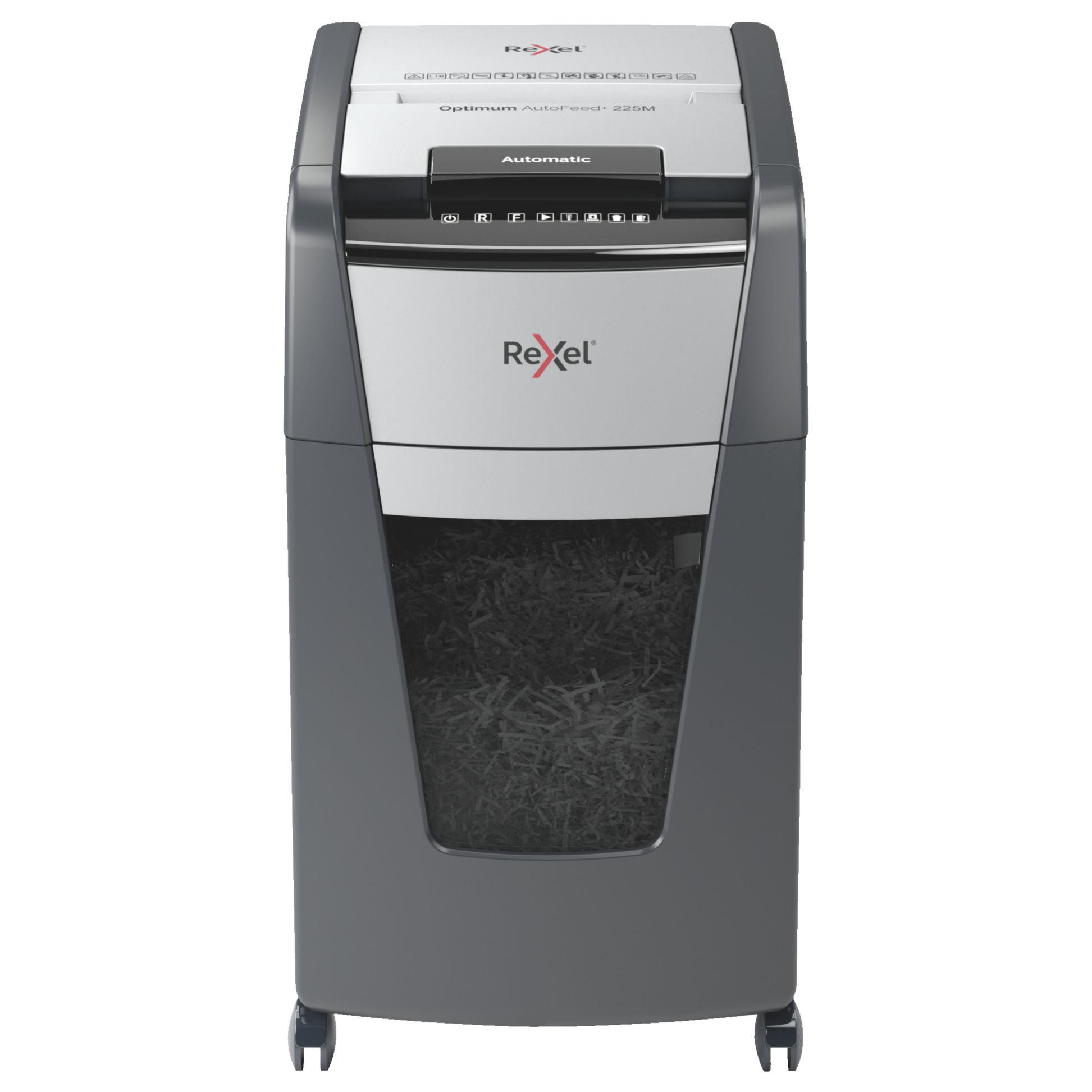 Rexel autofeed+ 225m destructeur de papier dcoupage par micro-broyage 55 db 23 cm noir, gris