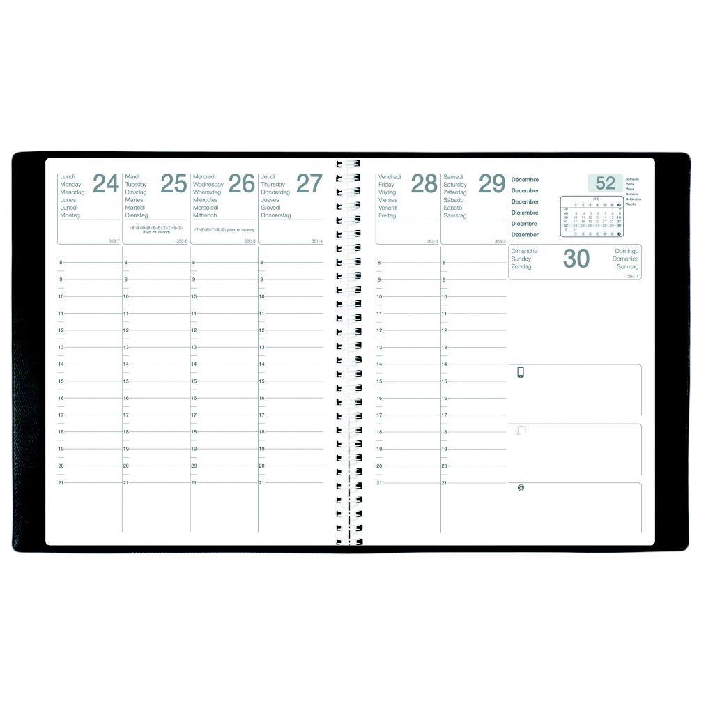 Agenda semainier  spirales Slection - 21 x 27 cm