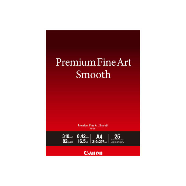 Canon papier a4 beaux-arts lisse premium fa-sm1 - 25 feuilles