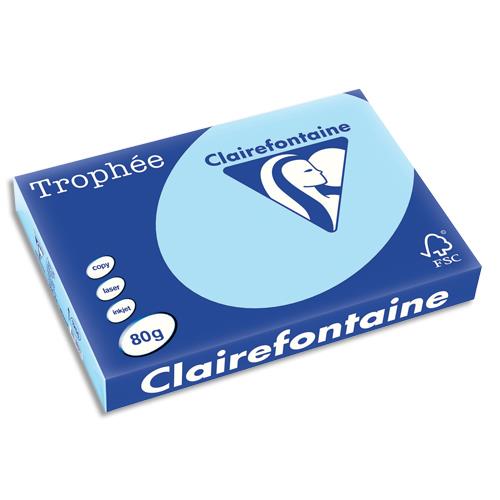 Papier couleur Trophe - bleu vif - 80 g - A3 - ramette de 500 feuilles
